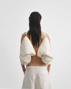 Phoebe Philo Sugar Vest in Vanilla Silk Satin