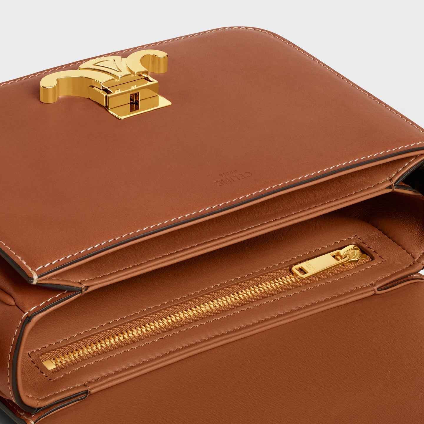 Céline Teen Triomphe Bag in Natural Calfskin – Tan