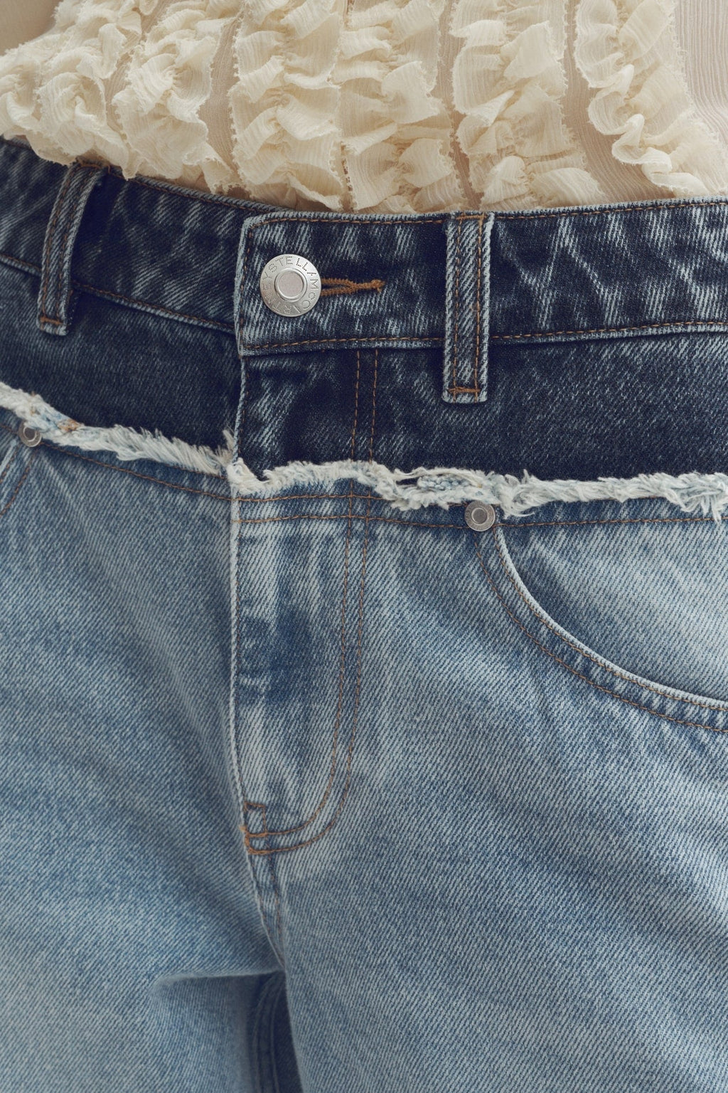 Stella McCartney x H&M Two-Tone Wide-Leg Jeans