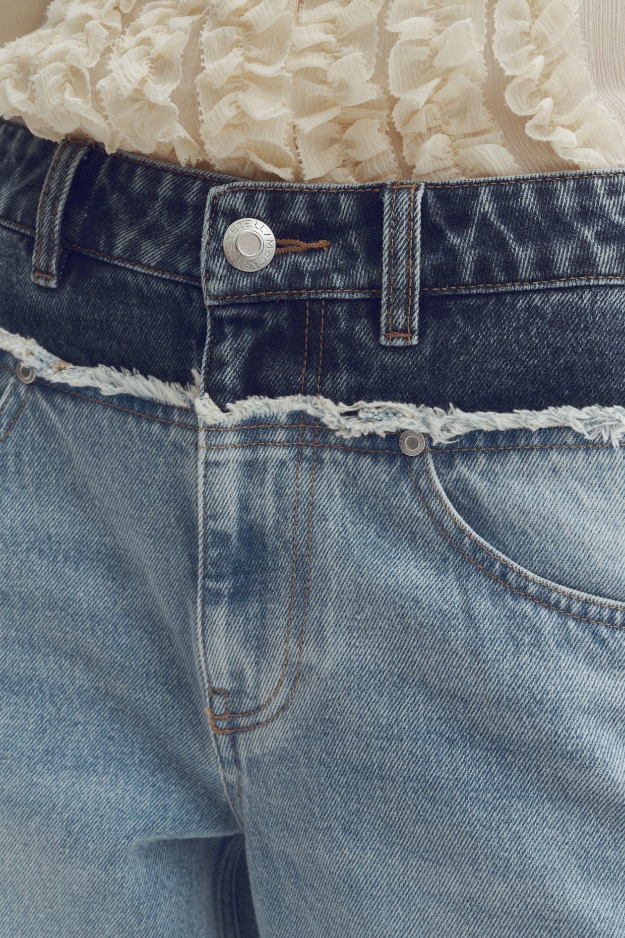 Stella McCartney x H&M Two-Tone Wide-Leg Jeans