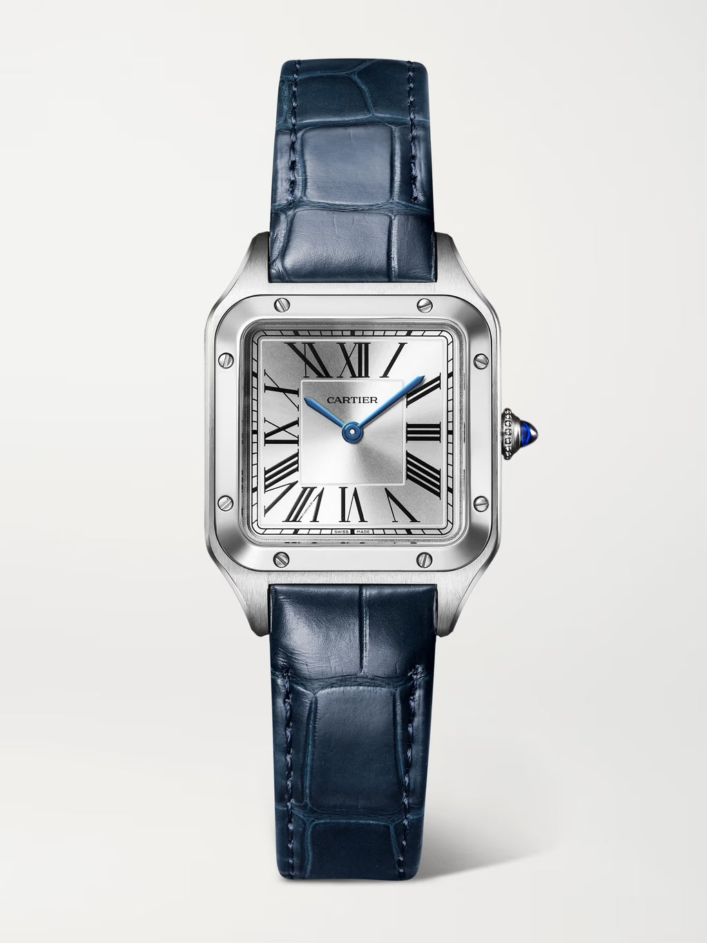 Cartier Santos-Dumont Small 38.5mm Stainless Steel and Alligator Watch