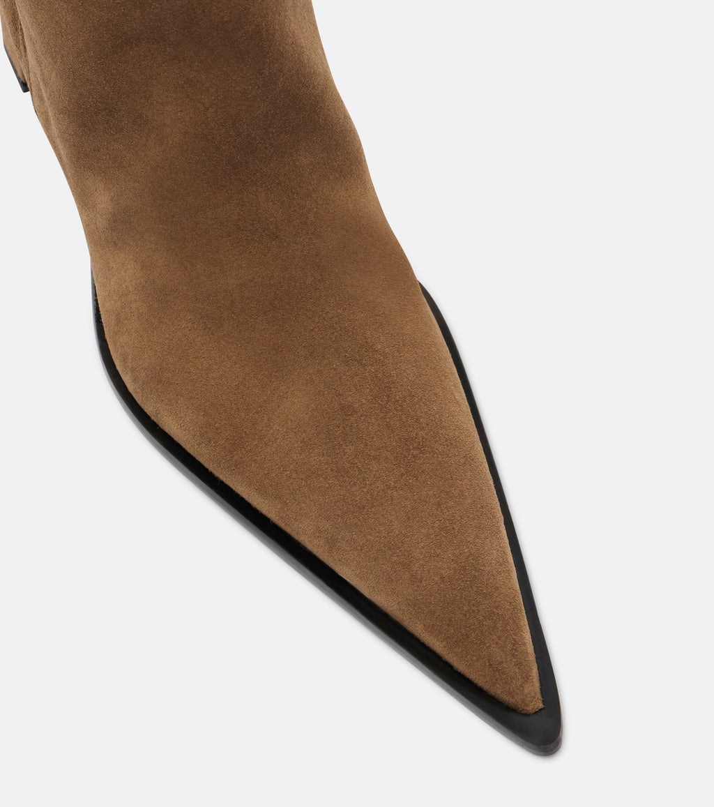 Coperni Cowboy Suede Knee-High Boots - Brown