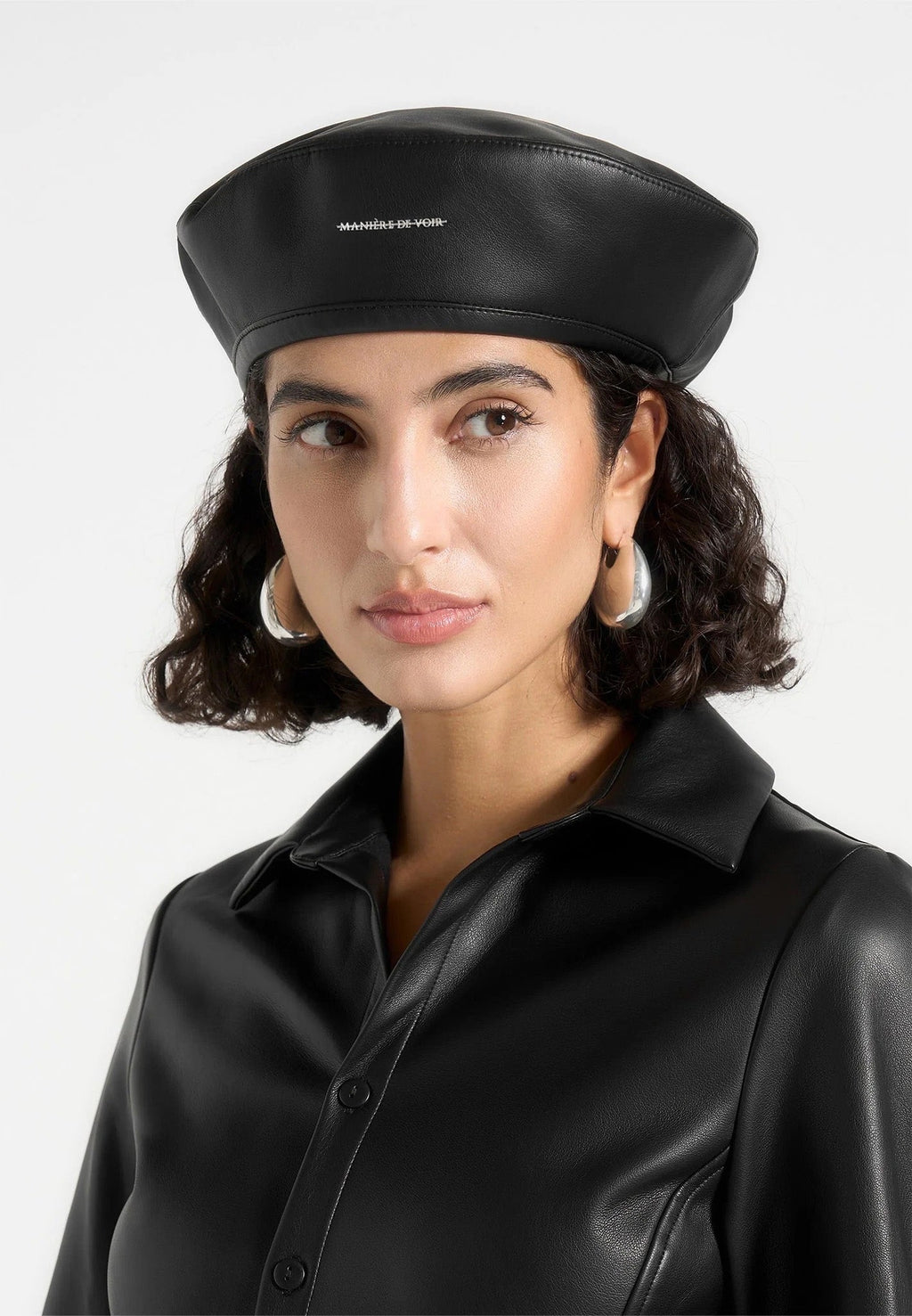 Manière De Voir Vegan Leather Beret