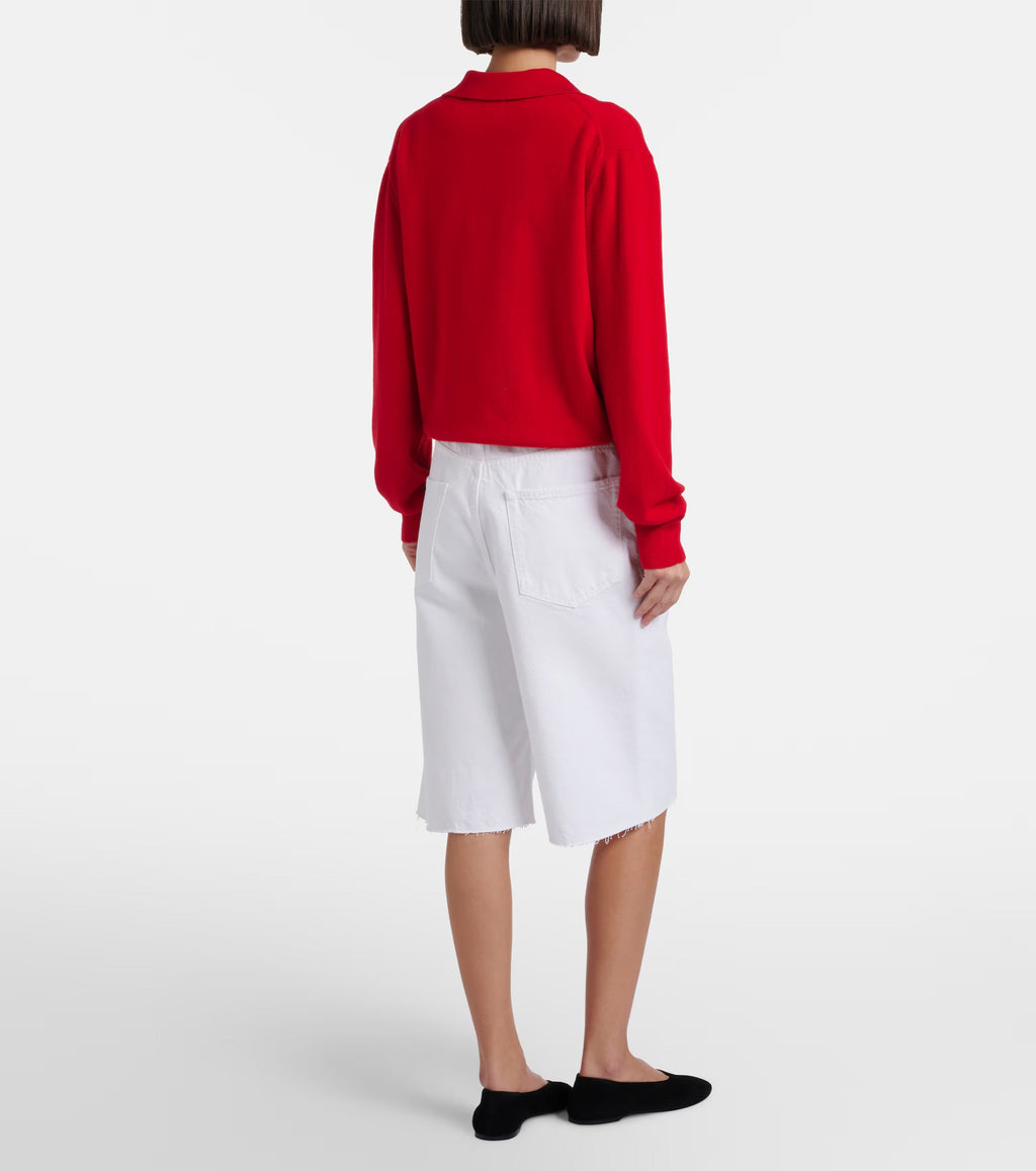 RÓHE Cotton Capri Jeans in White