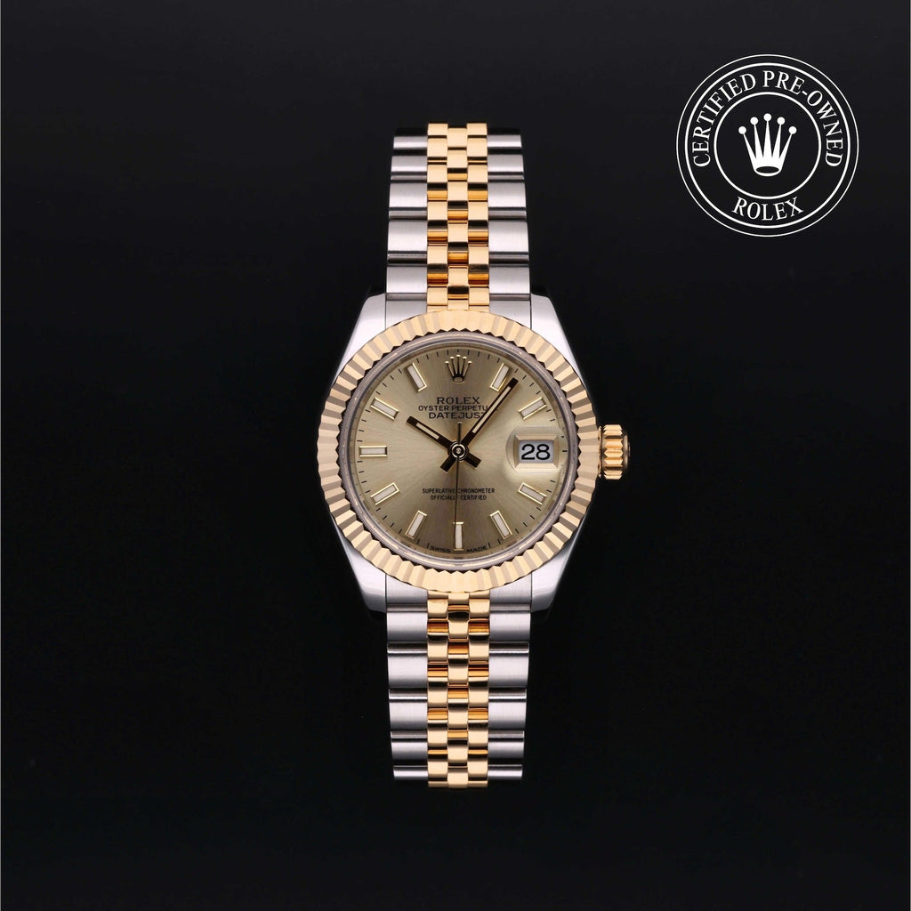 Rolex Lady-Datejust 28 — Oystersteel & Yellow Gold, Champagne Dial (Ref. 279173)