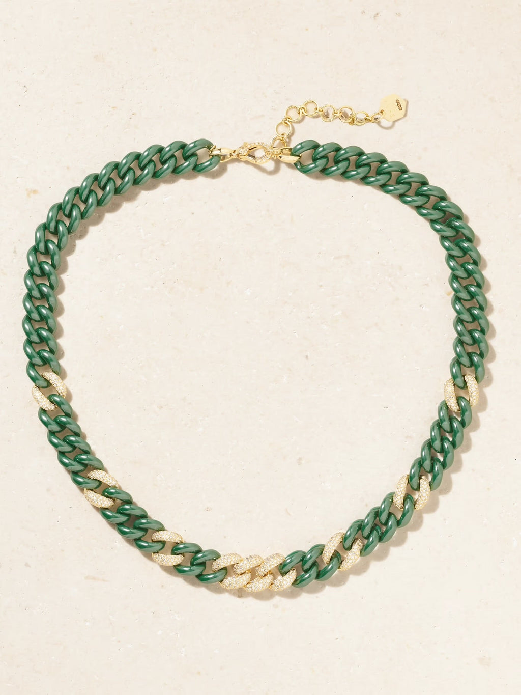 Essential Link Ceramic and Diamond Choker, 18K Gold