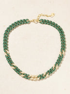 Essential Link Ceramic and Diamond Choker, 18K Gold