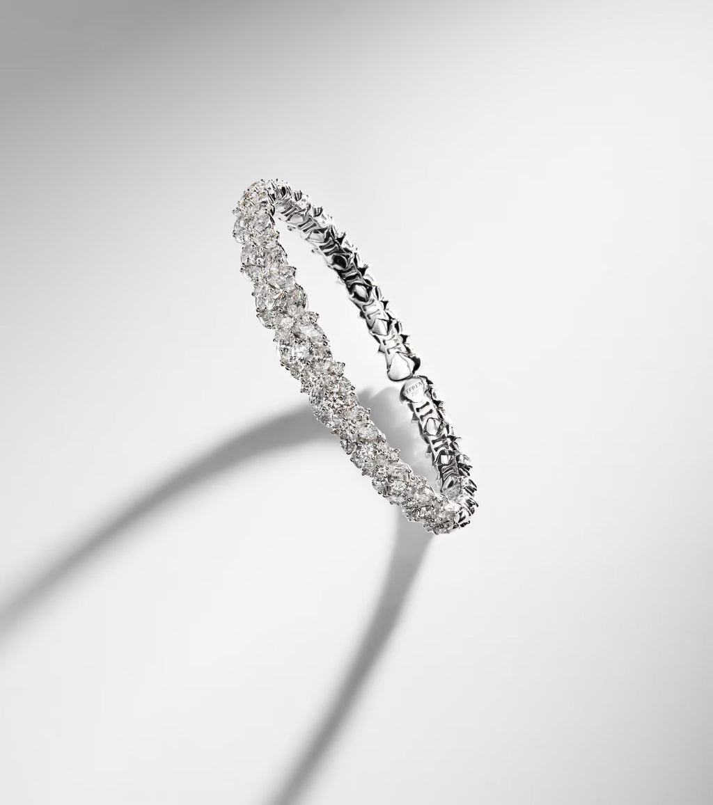Yeprem Y-Couture 18kt White Gold Diamond Bangle