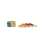 Powers Pavé Split Diamond and Enamel Stacking Ring, 14K Gold
