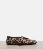 Alaïa Eyelet Mary Jane Ballet Flats
