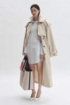 Stella McCartney x H&M Oversized Trench Coat in Light Beige