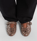 Alaïa Eyelet Mary Jane Ballet Flats