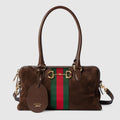Borsetto Medium Boston Bag in Suede