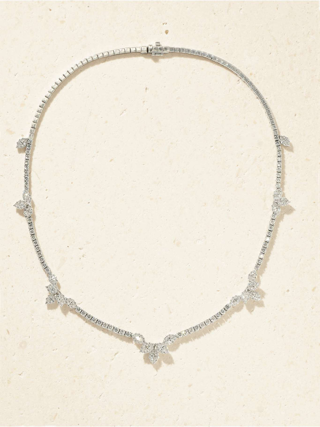 18-Karat White Gold Diamond Necklace