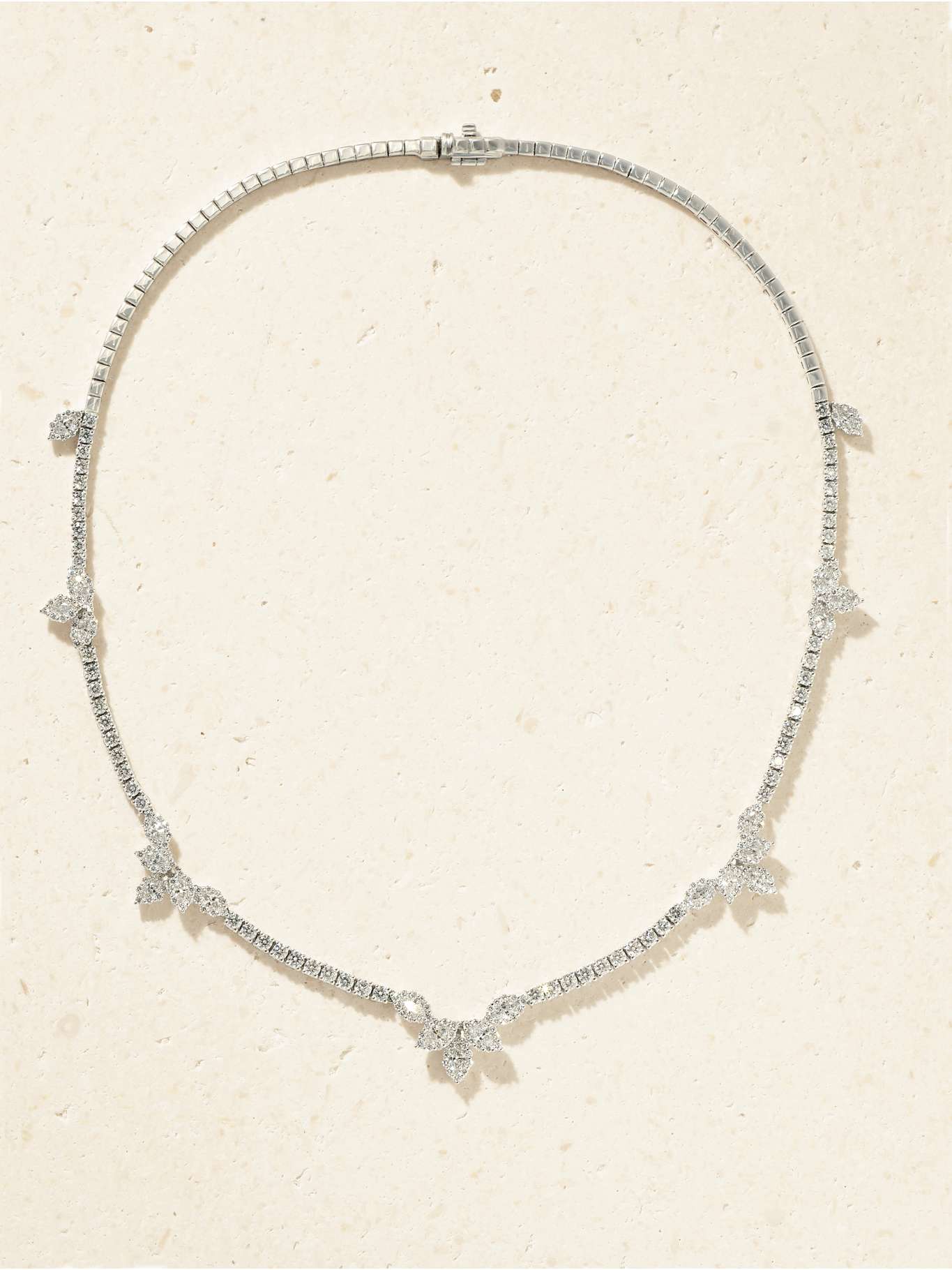 18-Karat White Gold Diamond Necklace