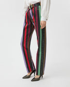 Versace Striped Straight Jeans – Multicolour