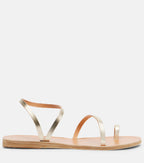 Ancient Greek Sandals Metallic Leather Sandals