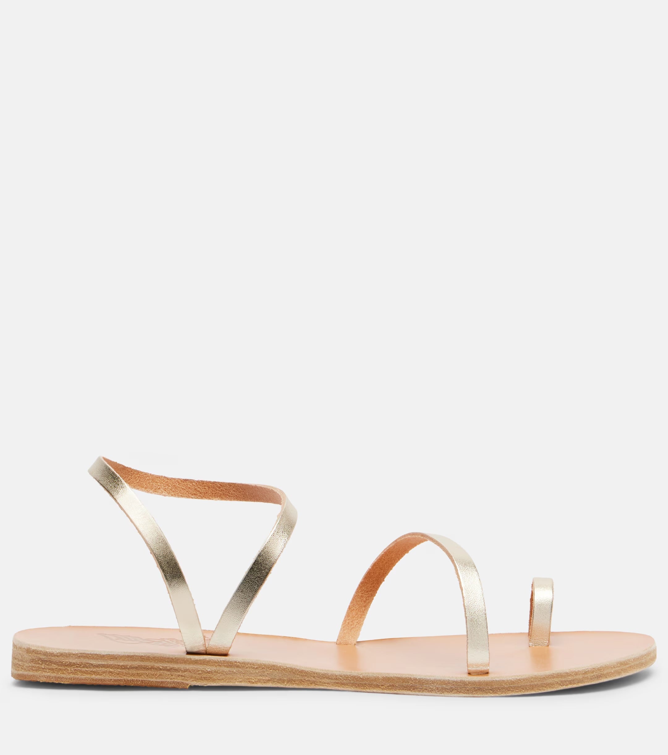 Ancient Greek Sandals Metallic Leather Sandals