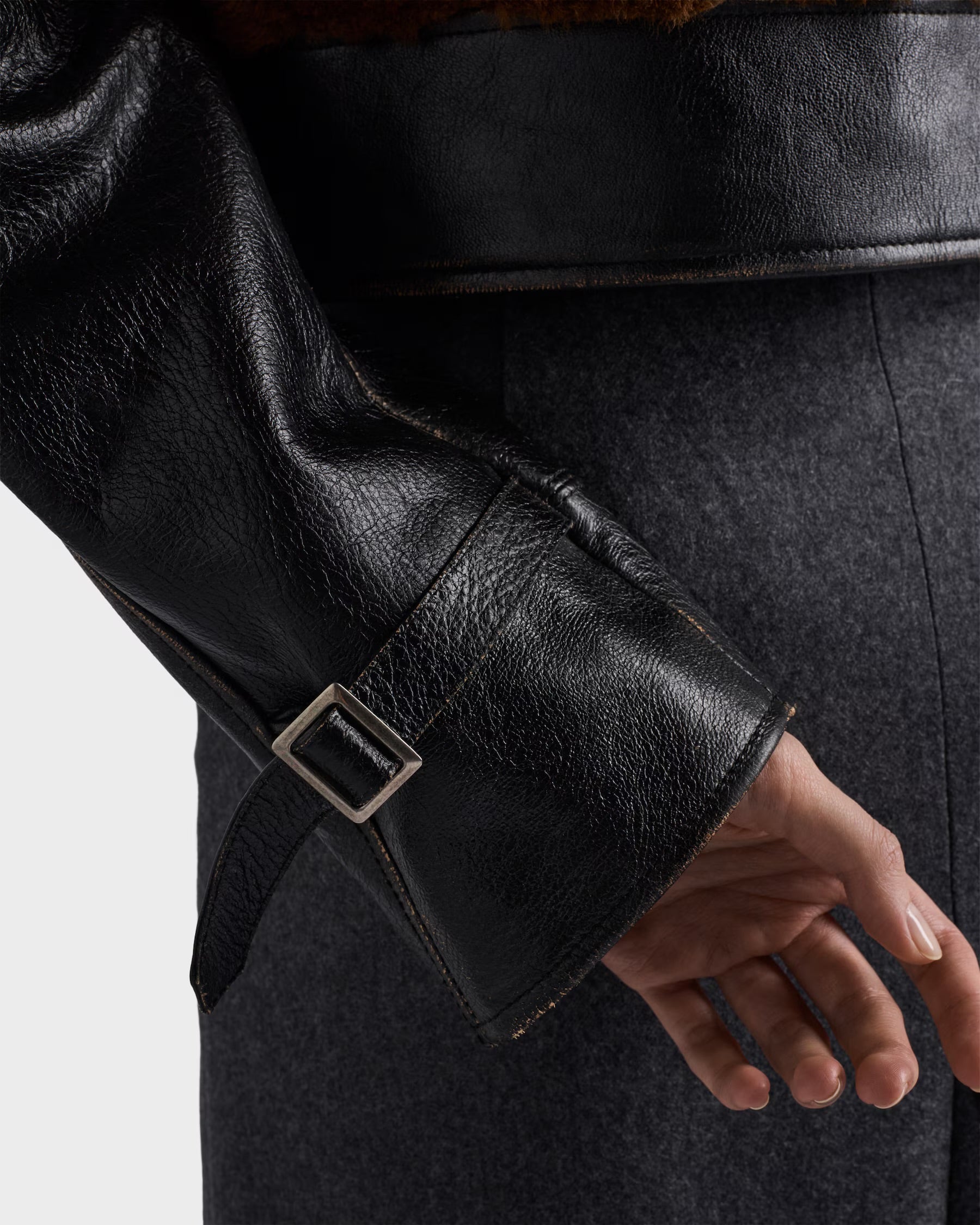 Prada Leather and Shearling Jacket