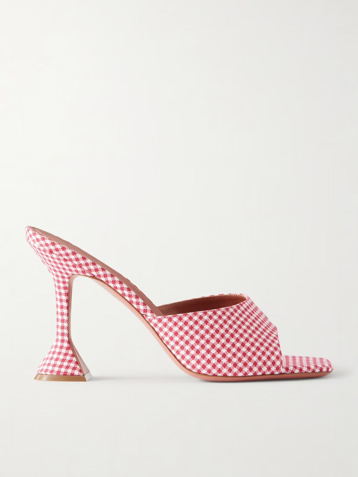 Amina Muaddi – Lupita 95 Gingham Woven Mules
