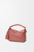 Loewe Small Featherlight Puzzle Bag in Nappa Lambskin — Blush