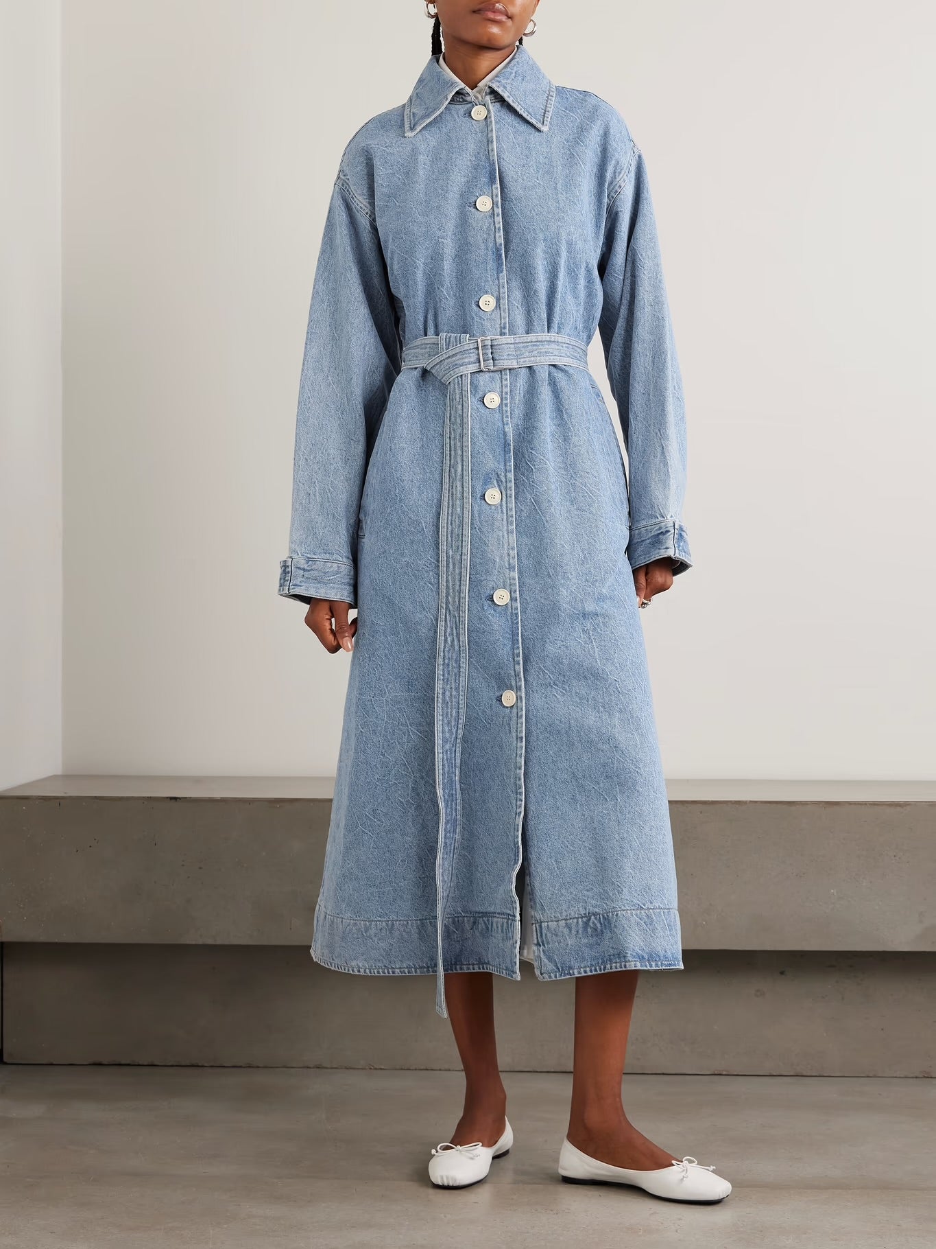 + Maria McManus Oversized Organic and Recycled Denim Trench Coat