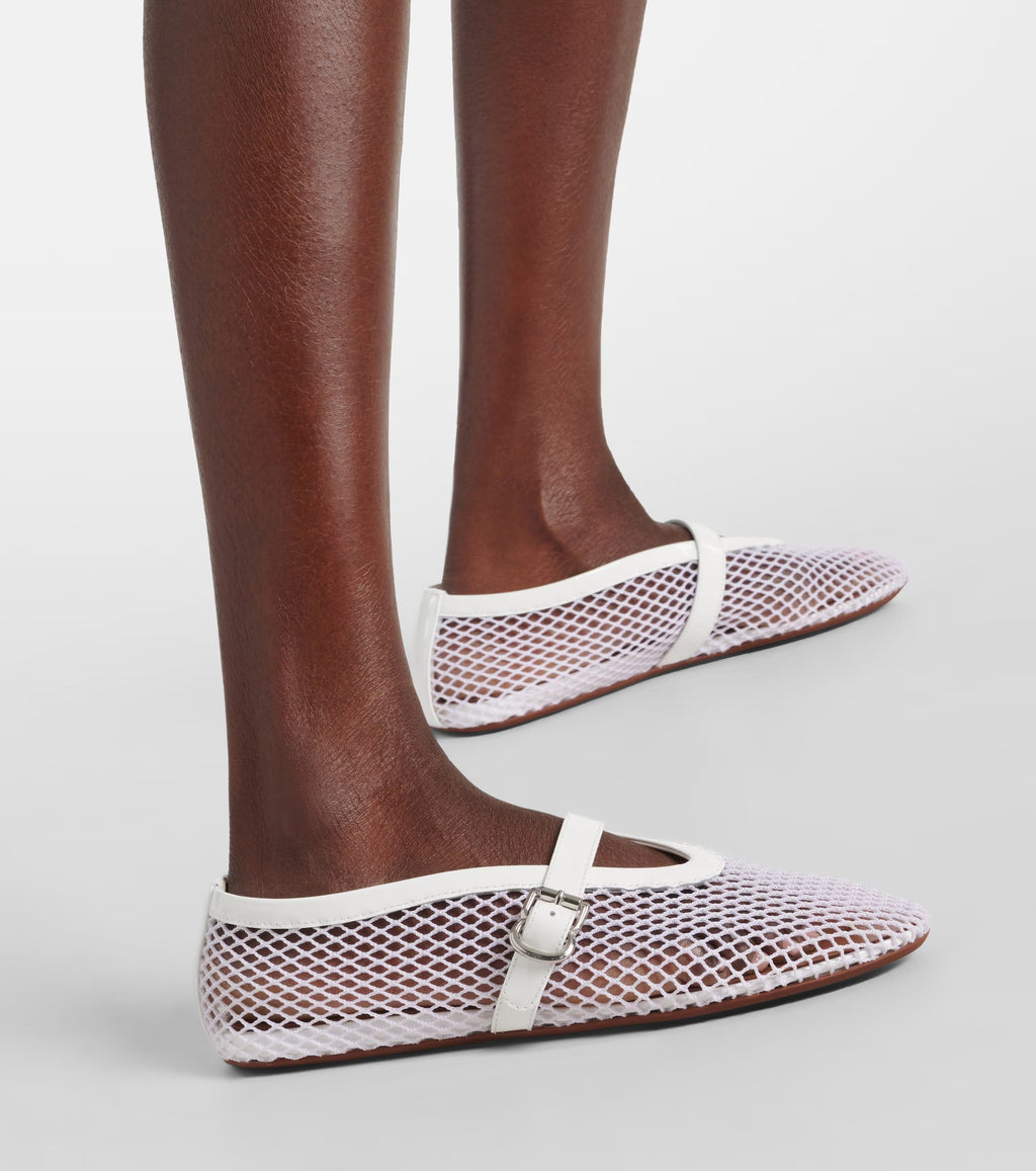 Alaïa Mesh Mary Jane Ballet Flats