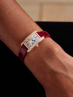 Cartier Tank Américaine Small 28.15mm 18-Karat Rose Gold, Diamond and Alligator Watch