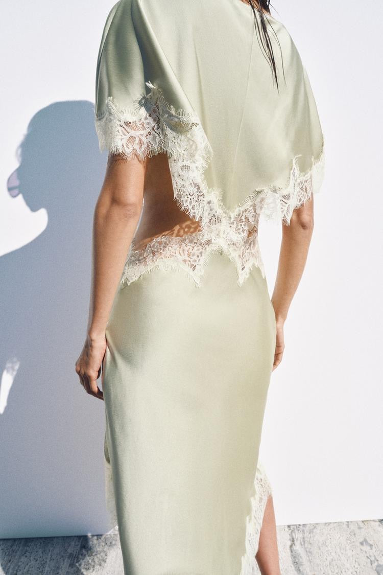ZW Collection Lace Cut-Out Dress