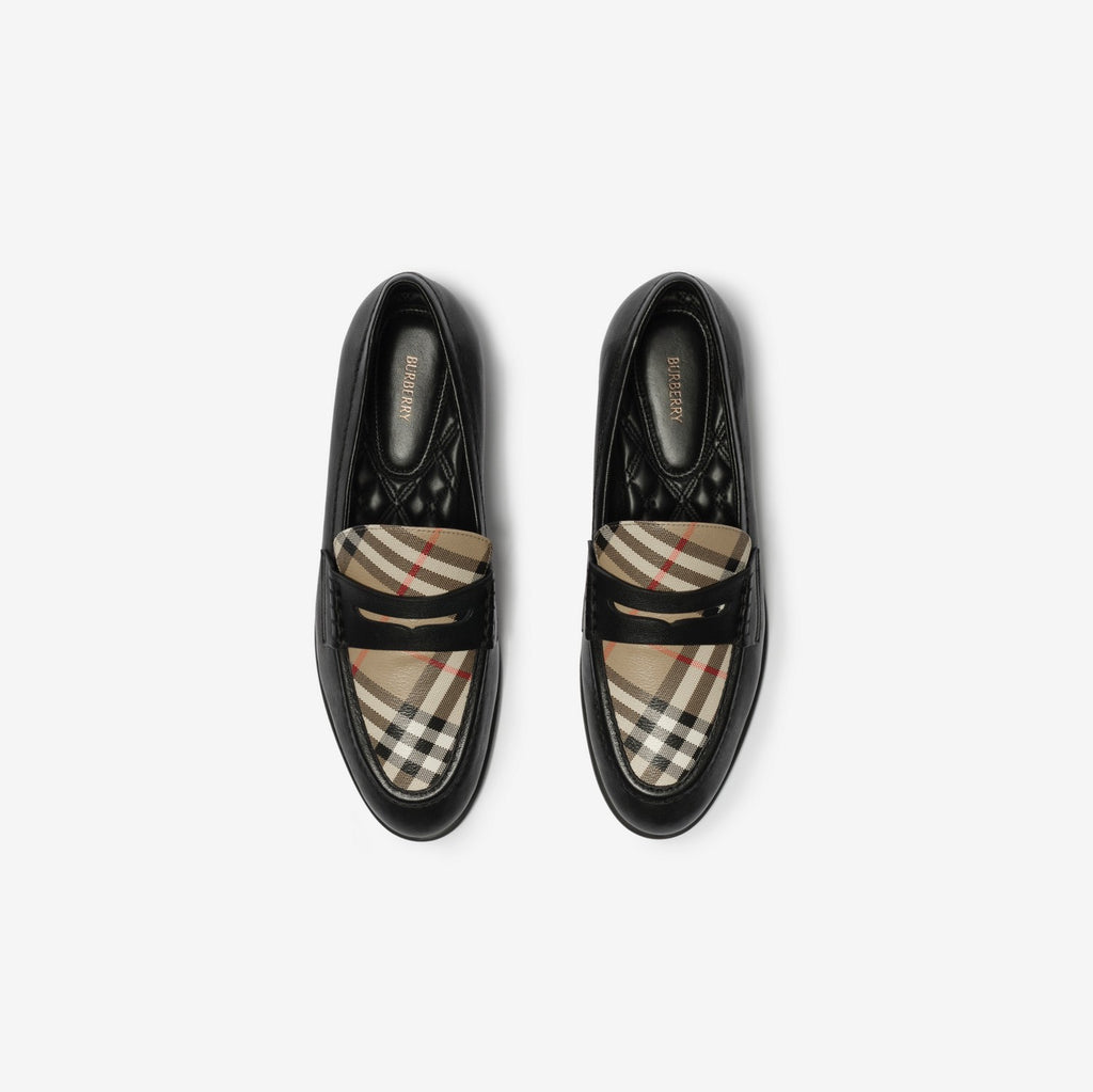 Women's Check and Leather Opal Loafers | 81328471