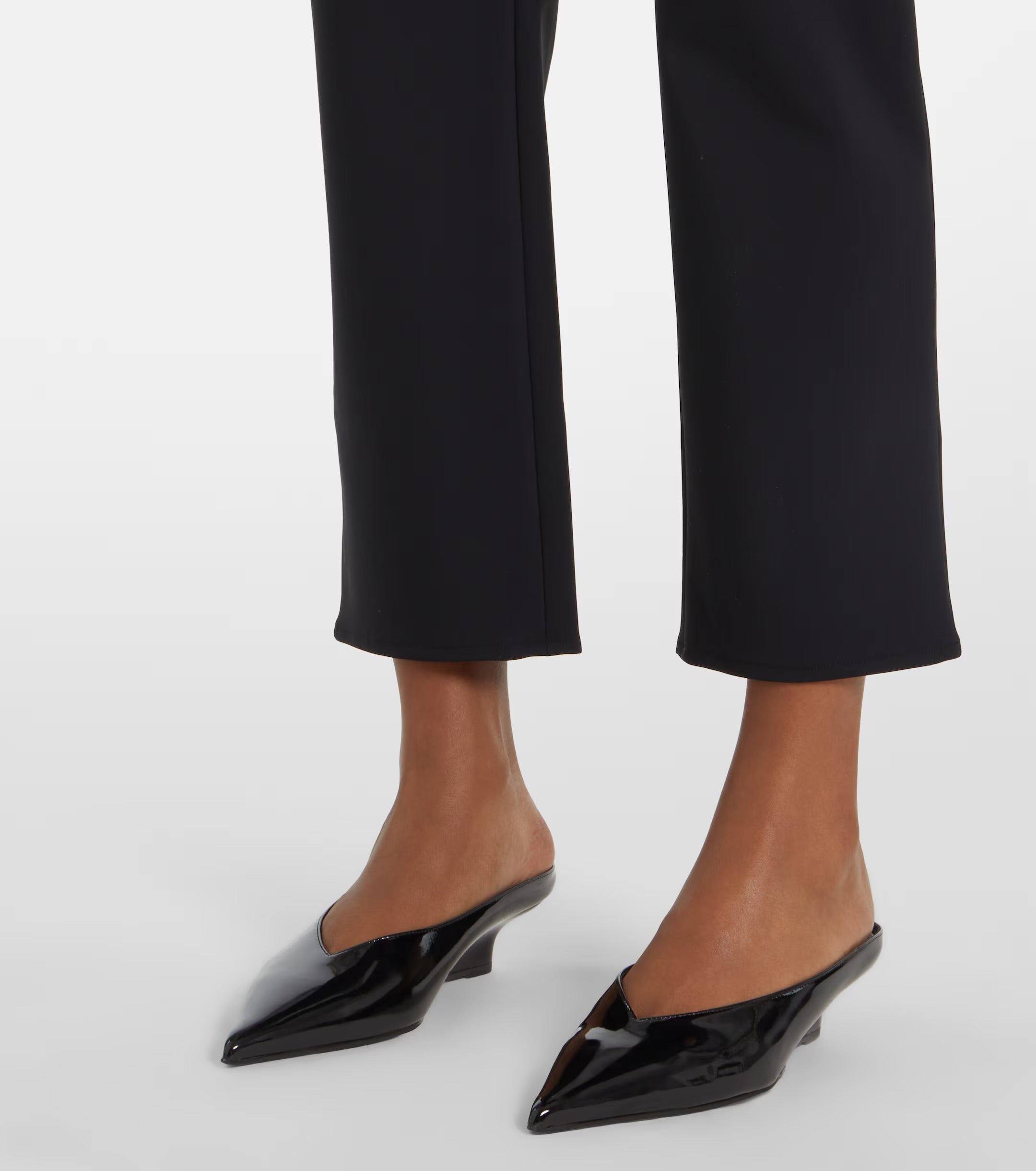 RÓHE Scuba Cropped Slim Pants in Black