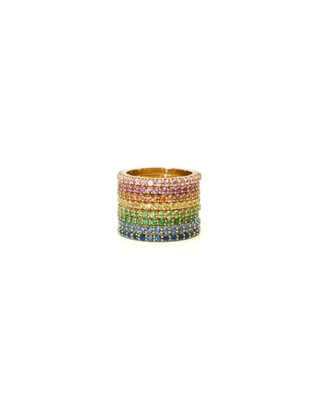 Orange Sapphire Stacking Ring, 14K Gold