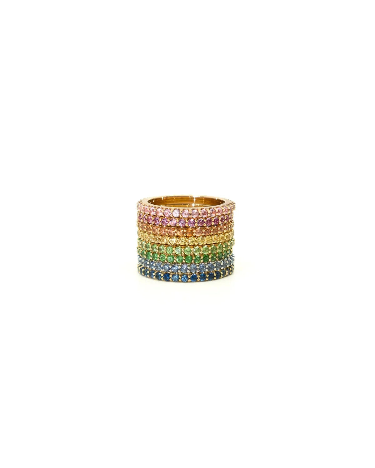 Orange Sapphire Stacking Ring, 14K Gold