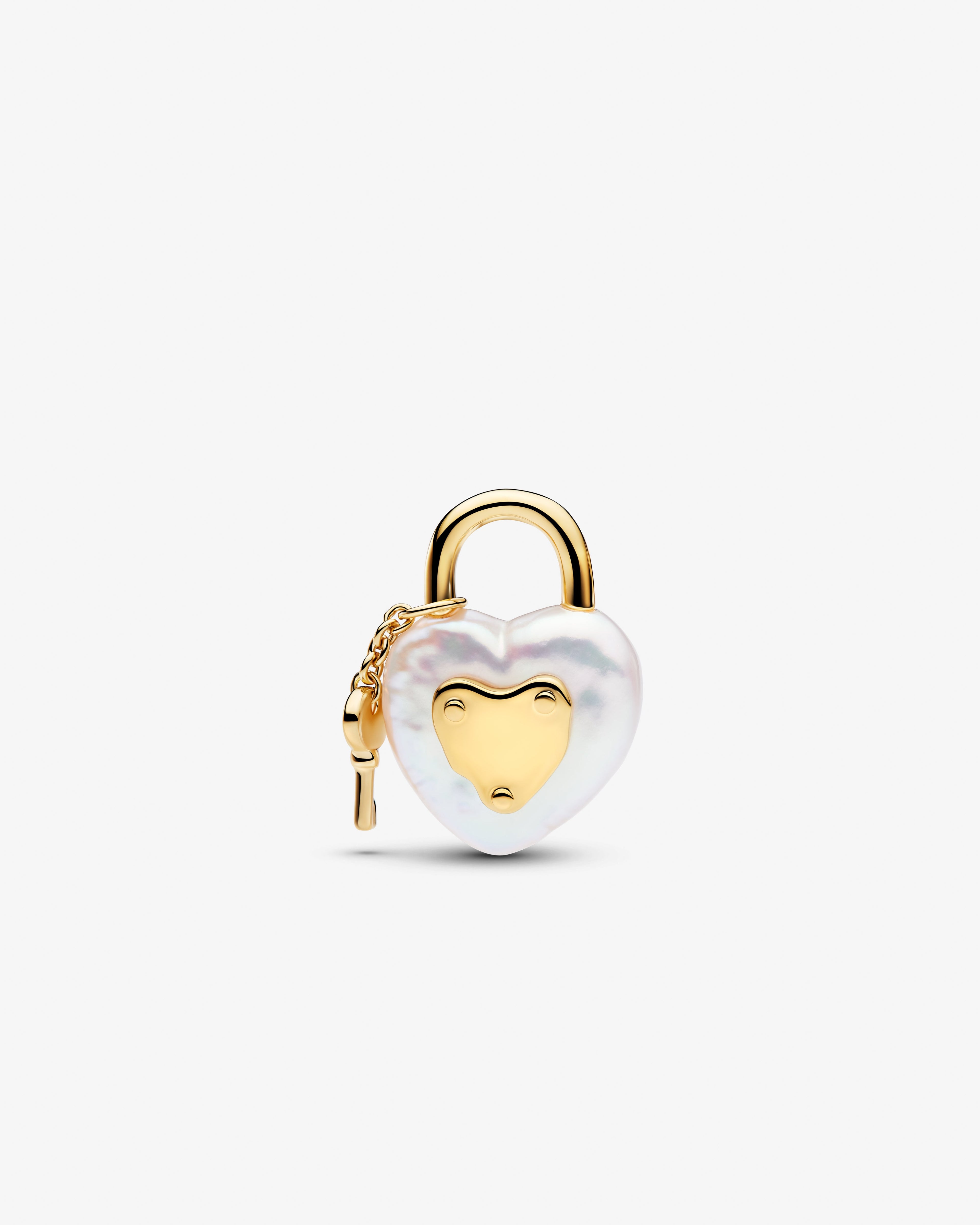Pandora Padlock Pendant Pearl Gold