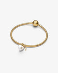 Pandora Padlock Pendant Pearl Gold