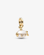 Pandora Submarine Pendant Pearl Gold