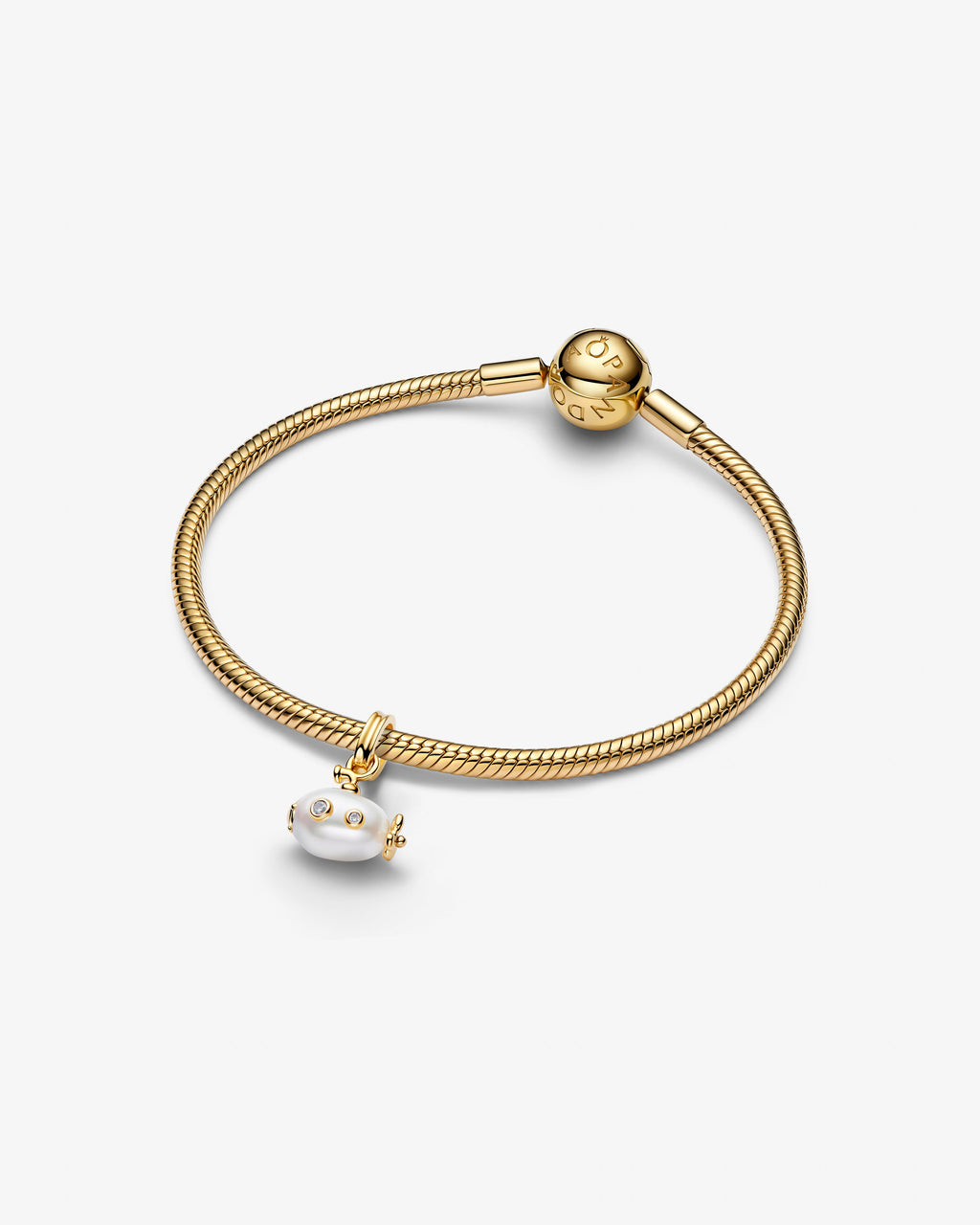 Pandora Submarine Pendant Pearl Gold