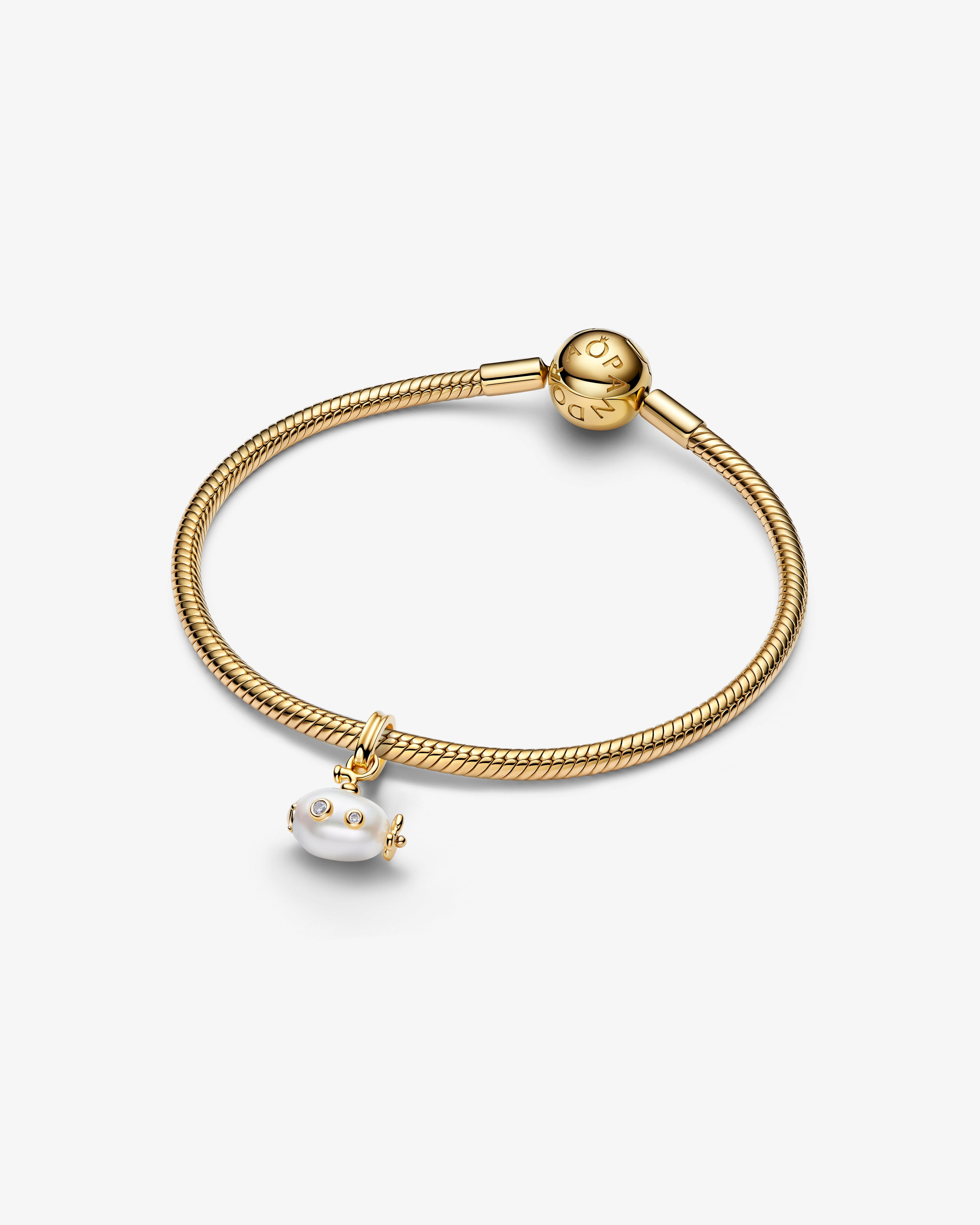 Pandora Submarine Pendant Pearl Gold