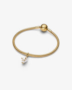 Pandora Mouse Pendant Pearl Gold
