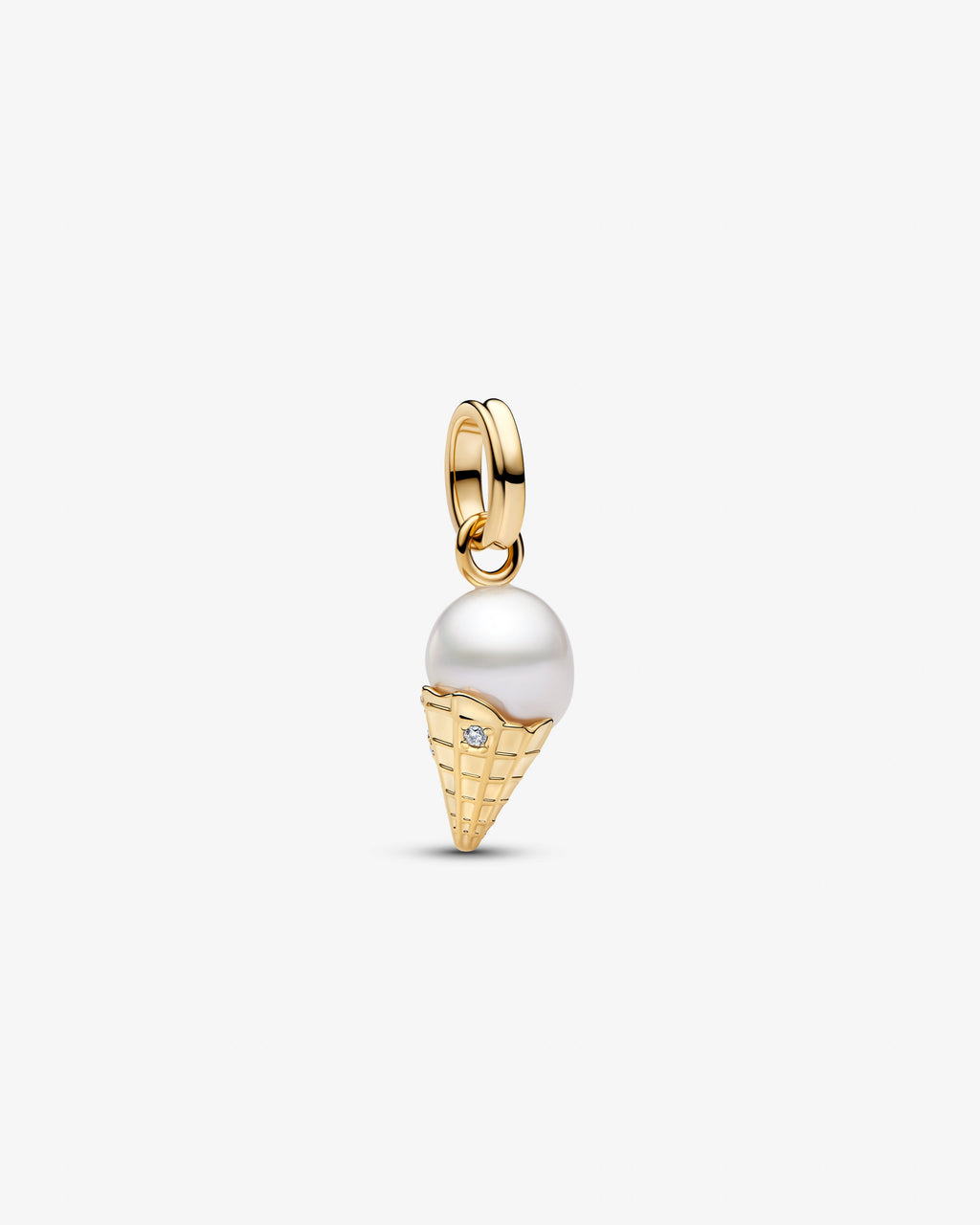 Pandora Ice Cream Pendant Pearl Gold