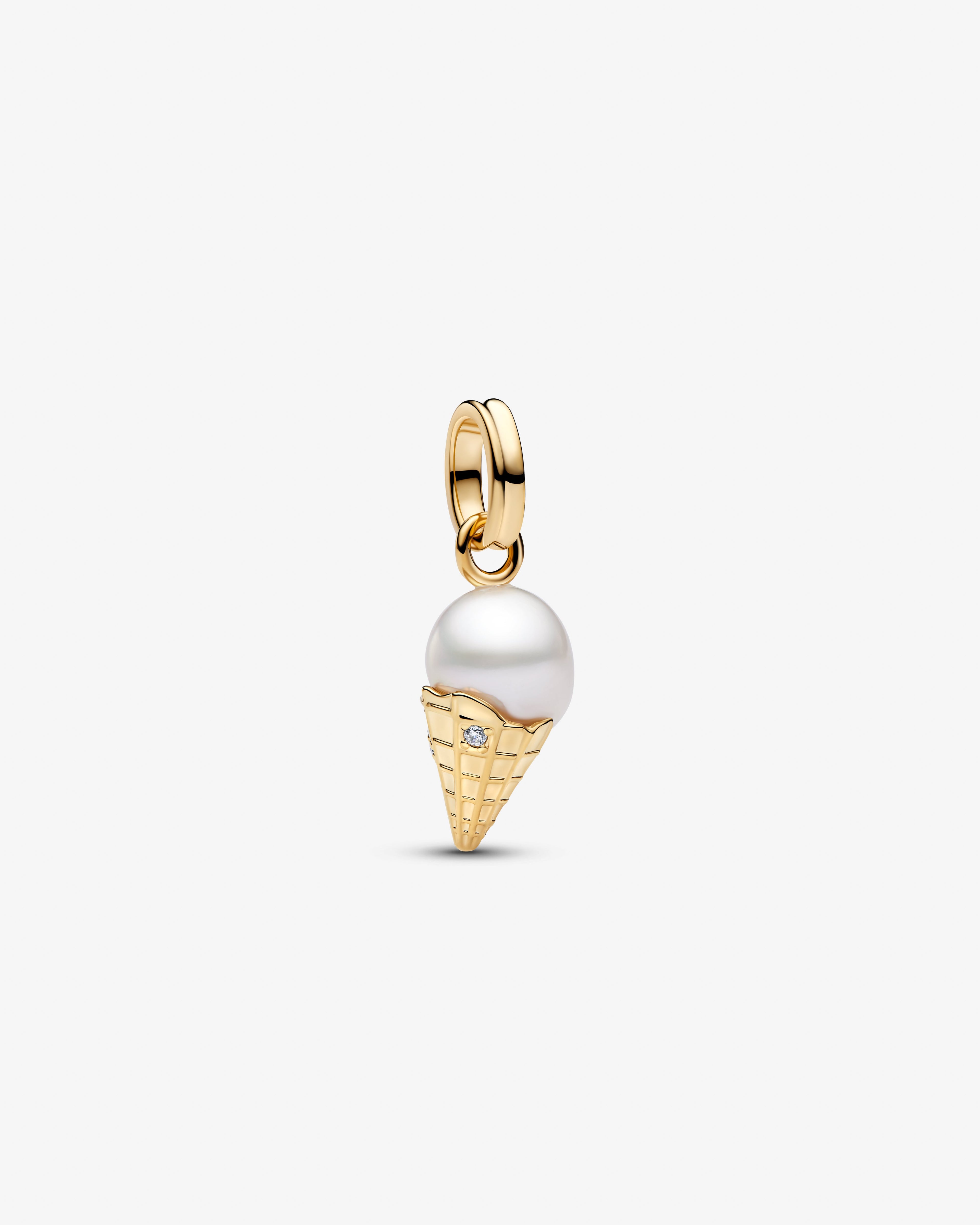 Pandora Ice Cream Pendant Pearl Gold