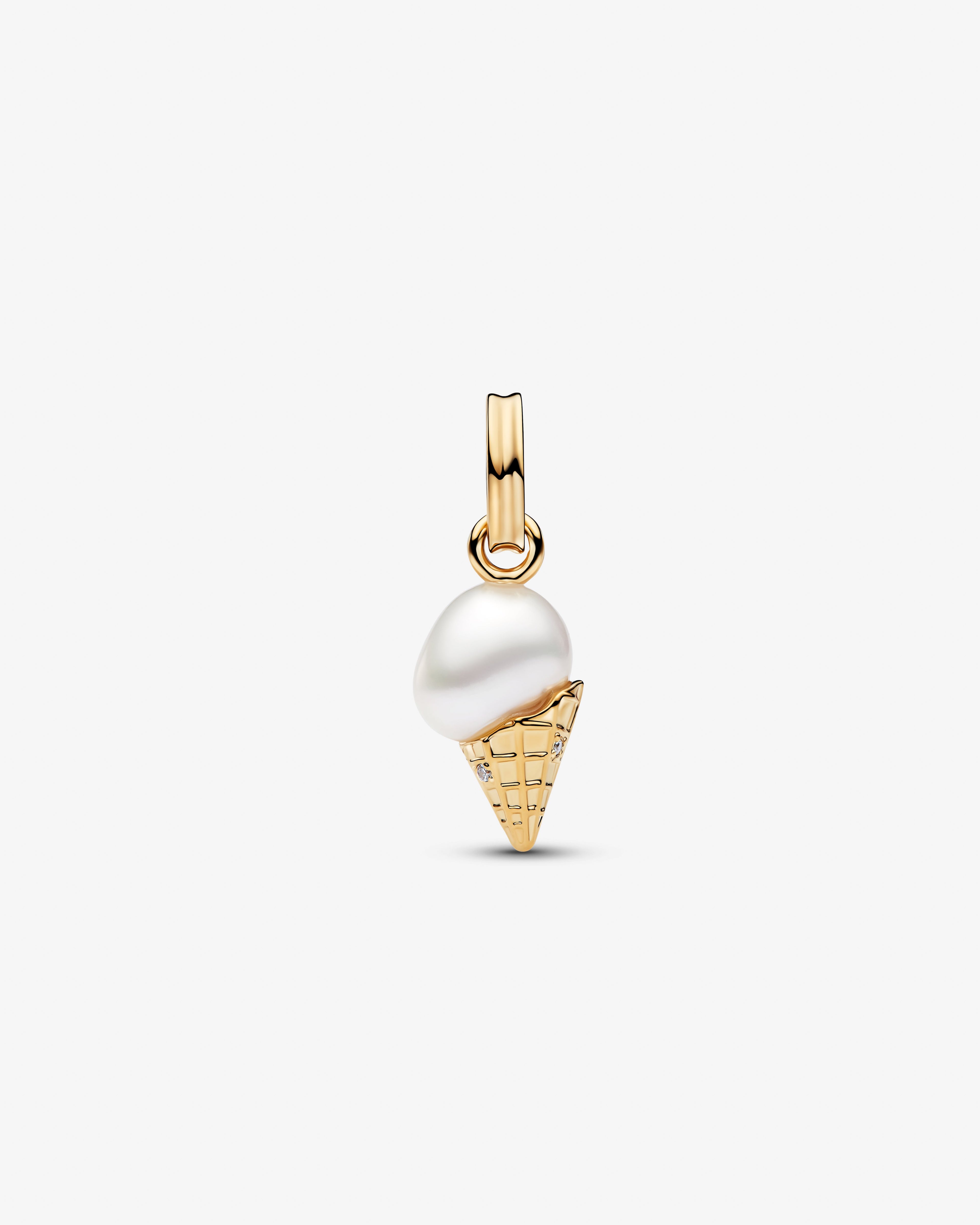 Pandora Ice Cream Pendant Pearl Gold