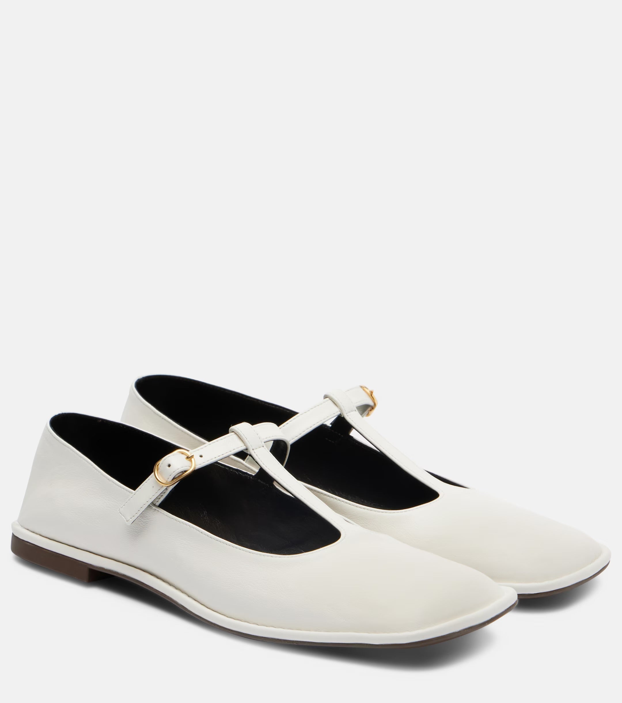 The Row Mary T-Bar Leather Flats