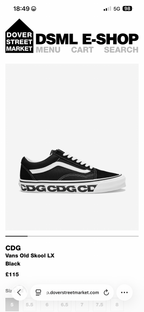 CDG x Vans Old Skool LX – Black