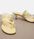 Manolo Blahnik Susa Leather Thong Sandals – Yellow
