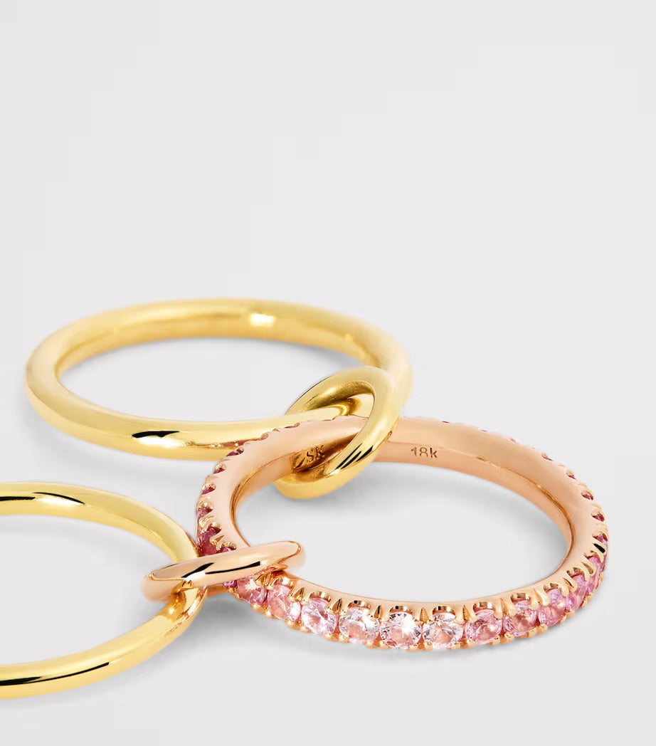 Spinelli Kilcollin Mixed Gold and Sapphire Petunia Ring