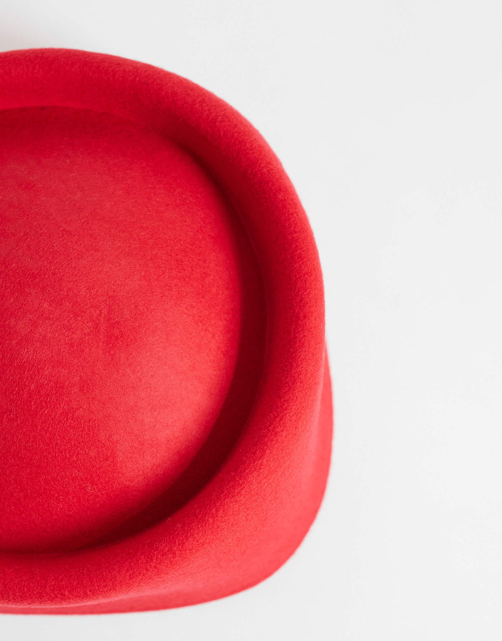 Pillbox Hat in Red Felt