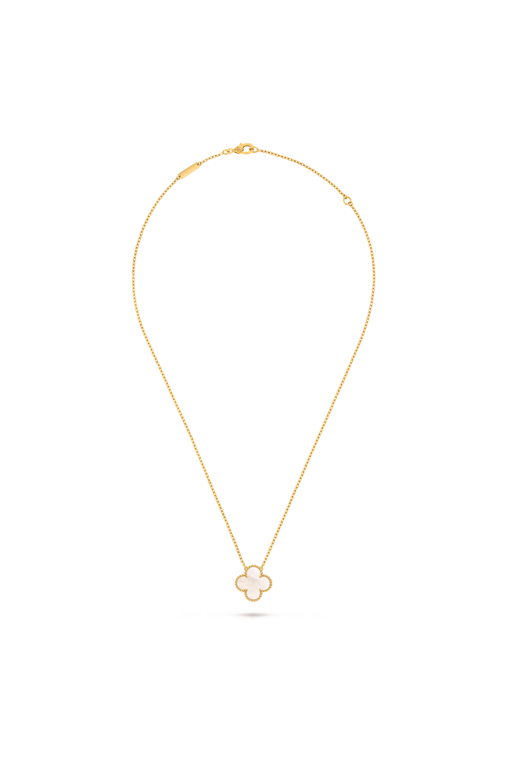 Vintage Alhambra Pendant, 18K Yellow Gold, Mother-of-Pearl