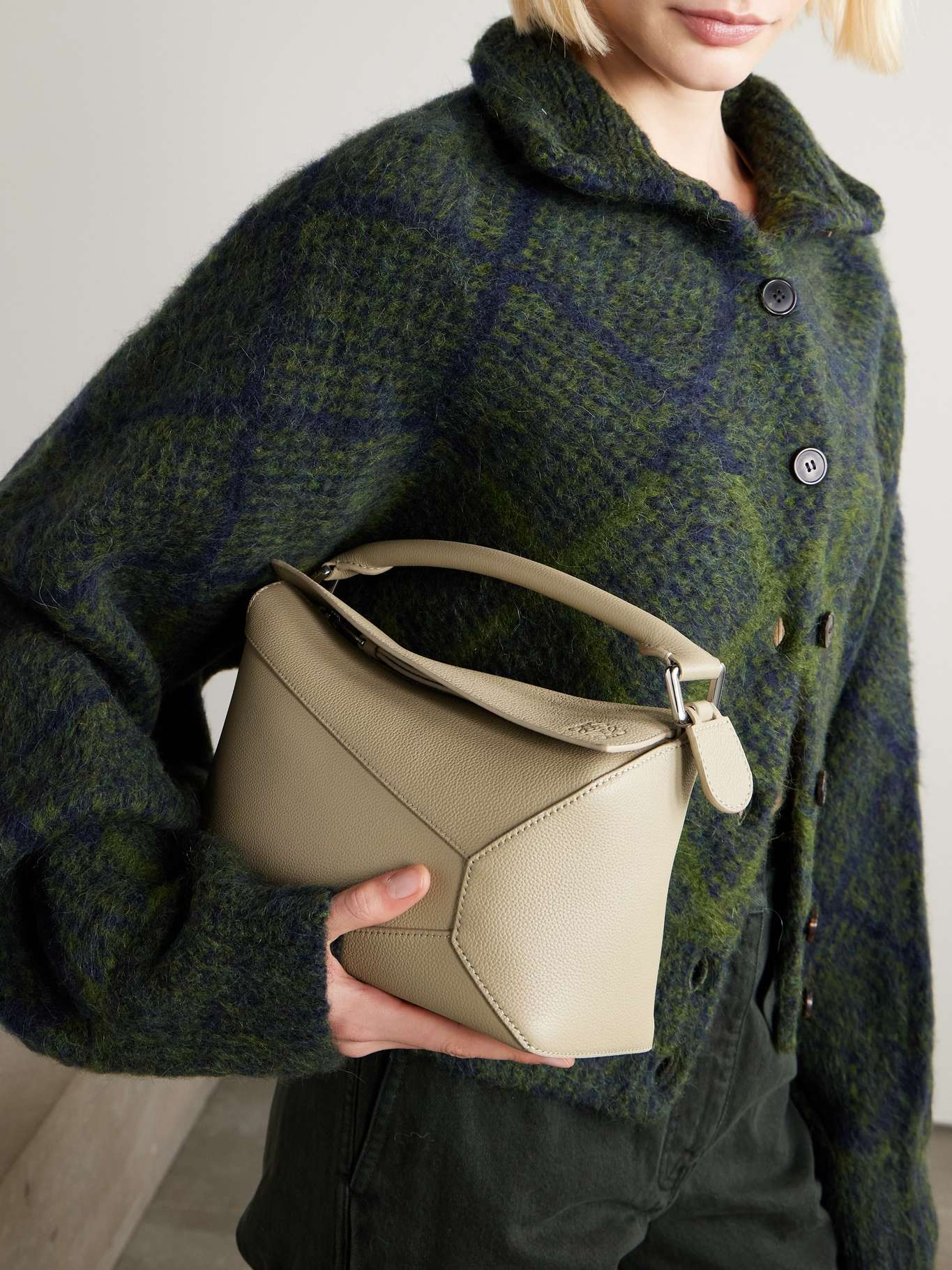 LOEWE Puzzle Edge Small Textured Leather Shoulder Bag
