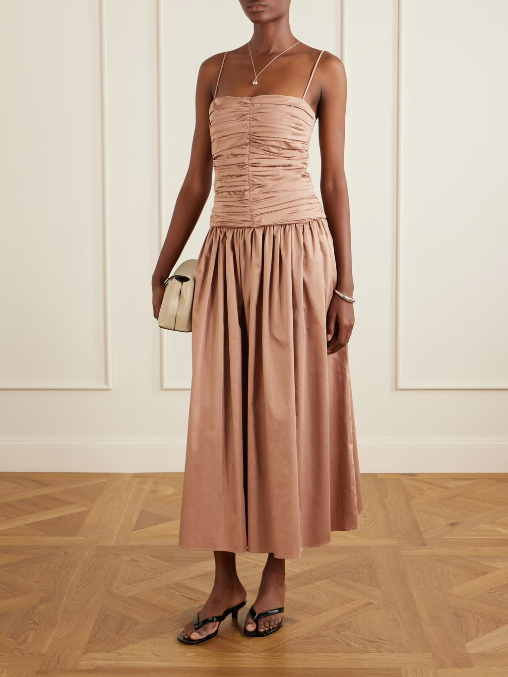 TOVE Amina Gathered Organic Cotton Dress